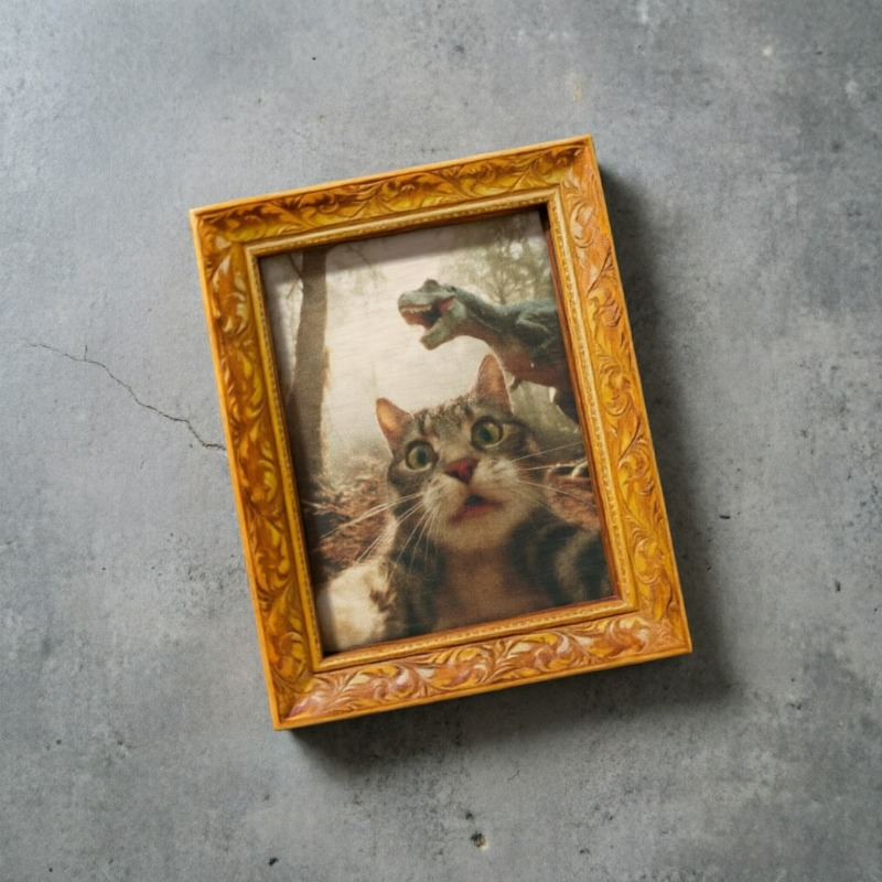 Woodworking Crafts - 8*6*1cm Wooden Magnetic Painting Craft Decoration