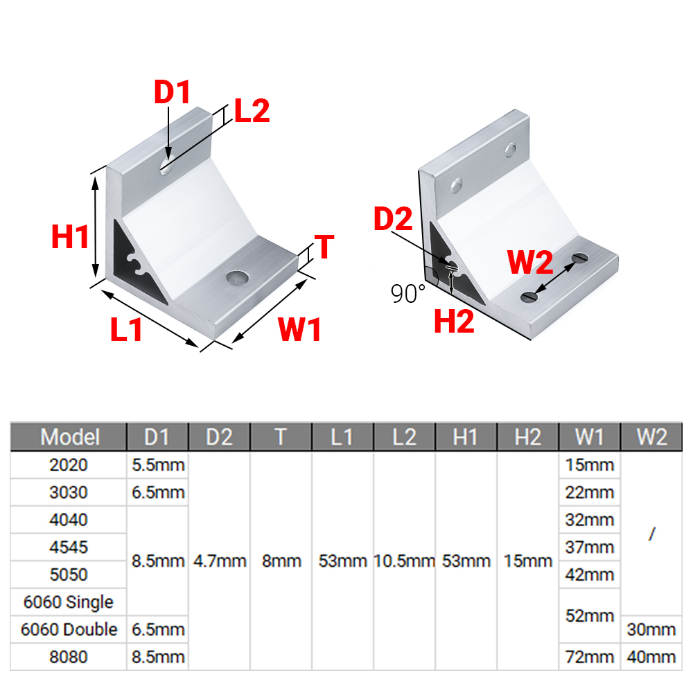 4Pcs/Lot 90 Degree 2020 3030 4 - Woodworking Joint 评论和价格