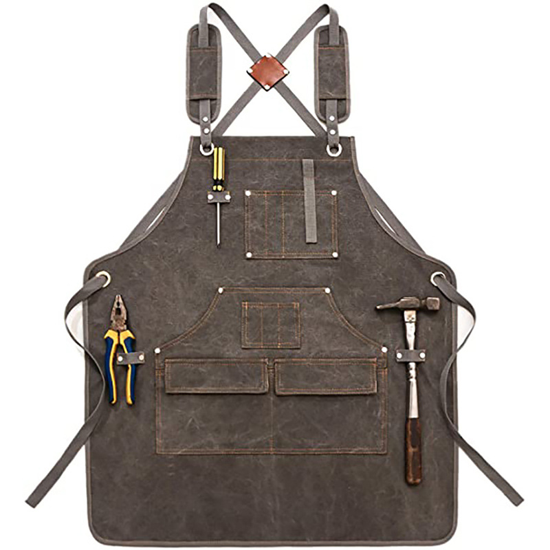 Simple Thickened Canvas Apron  - Woodworking Logo 评论和价格