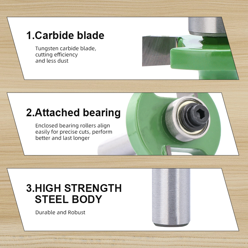 1pc 8mm Shank T-Sloting Router - Woodworking Rabbet 评论和价格