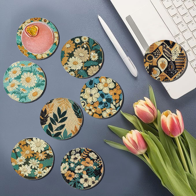 8 Pieces DIY Diamond Painting  - Woodworking Crafts 评论和价格