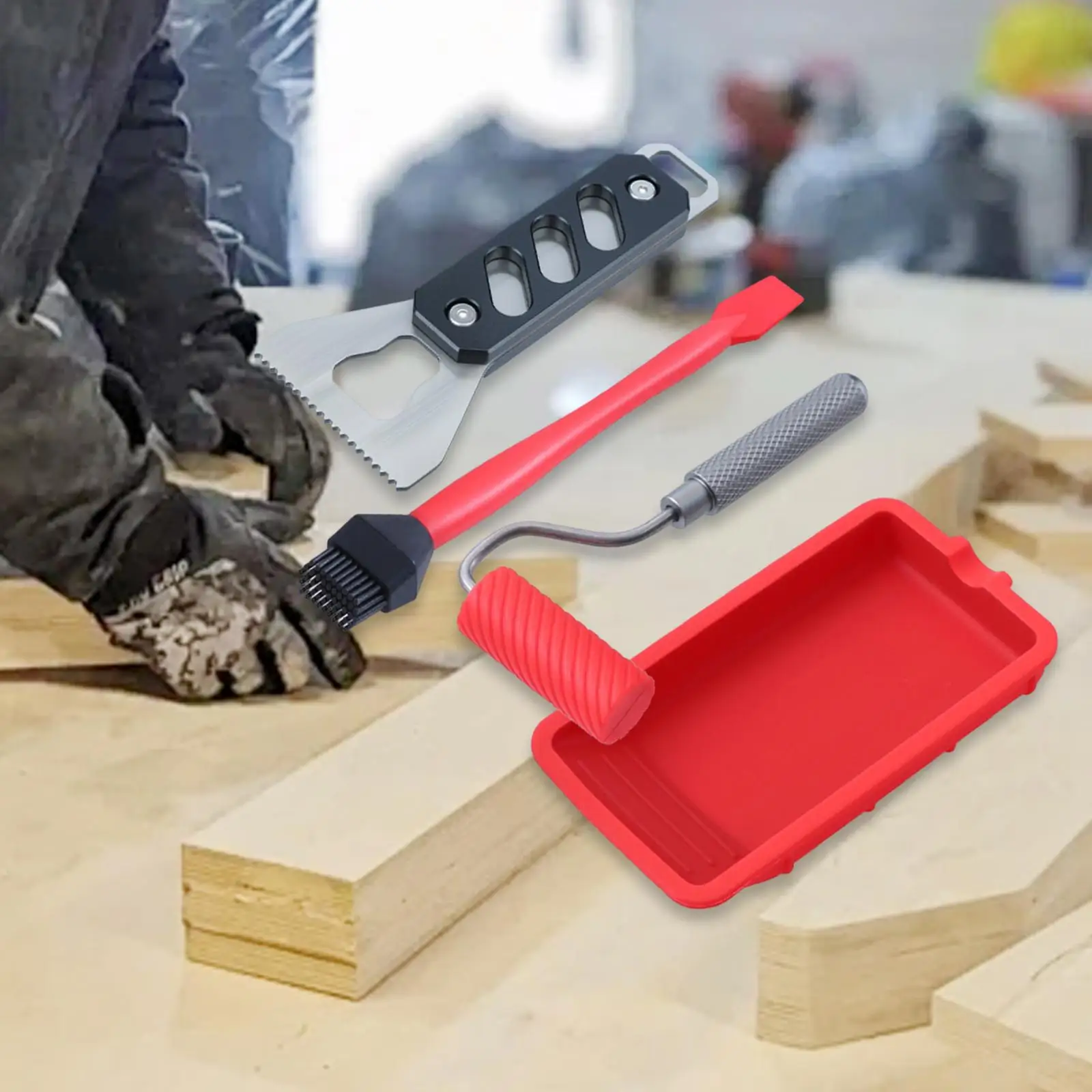 Glue Spreader with Tray Reusab - Woodworking Glue Roller 评论和价格